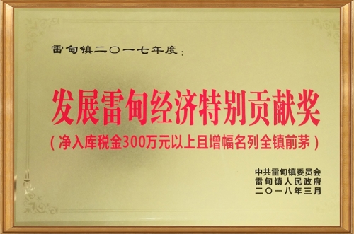 發展雷甸經濟特別貢獻獎